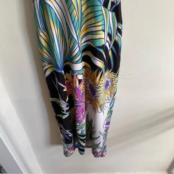 MARA HOFFMAN FLORAL CUTOUT MIDI DRESS S - Picture 5 of 12